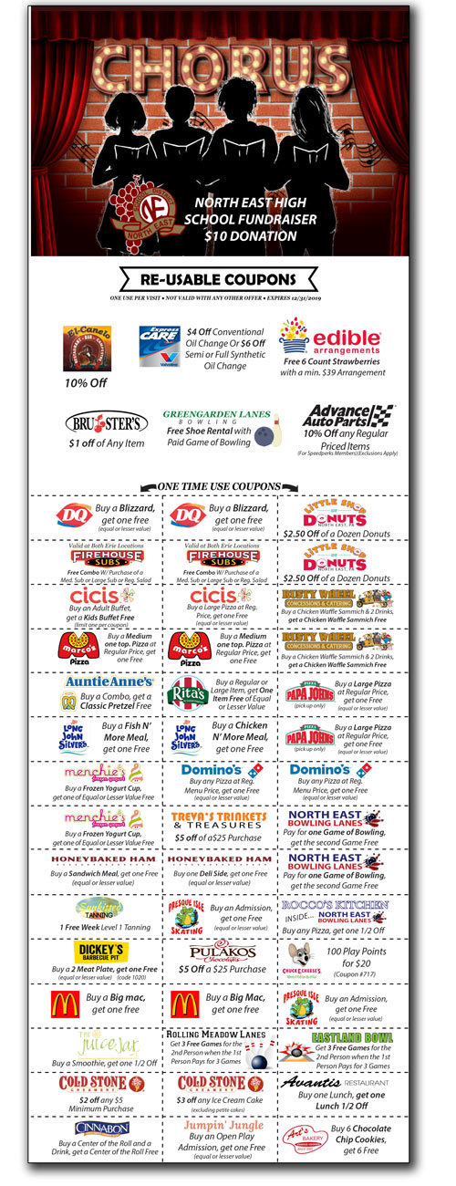 coupon booklet for fundraising in erie PA