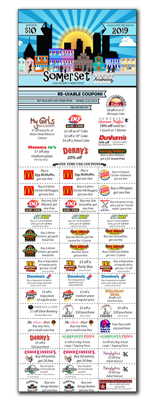 coupon booklet for fundraising in somerset PA